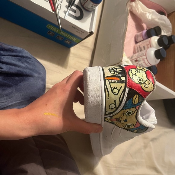 hand painted one piece nikes women’s size 9 or men’s size 7 - Picture 7 of 11